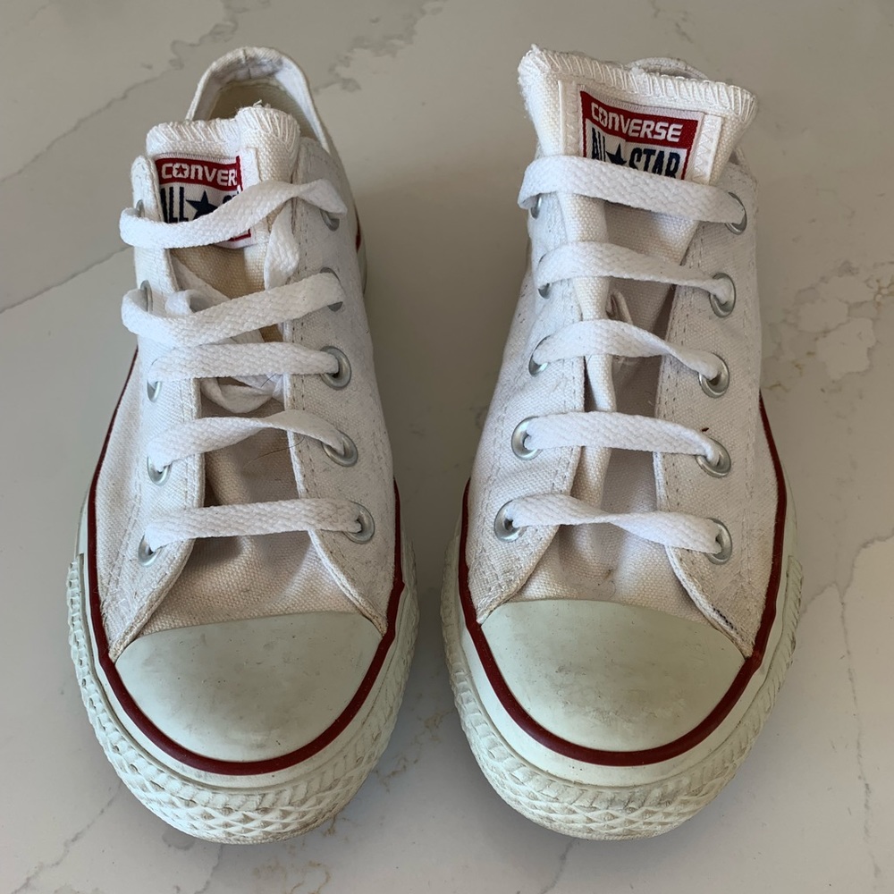 White Converse lows